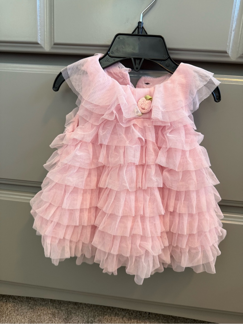 Pink Ruffled Tulle Girls' Dress 6m
